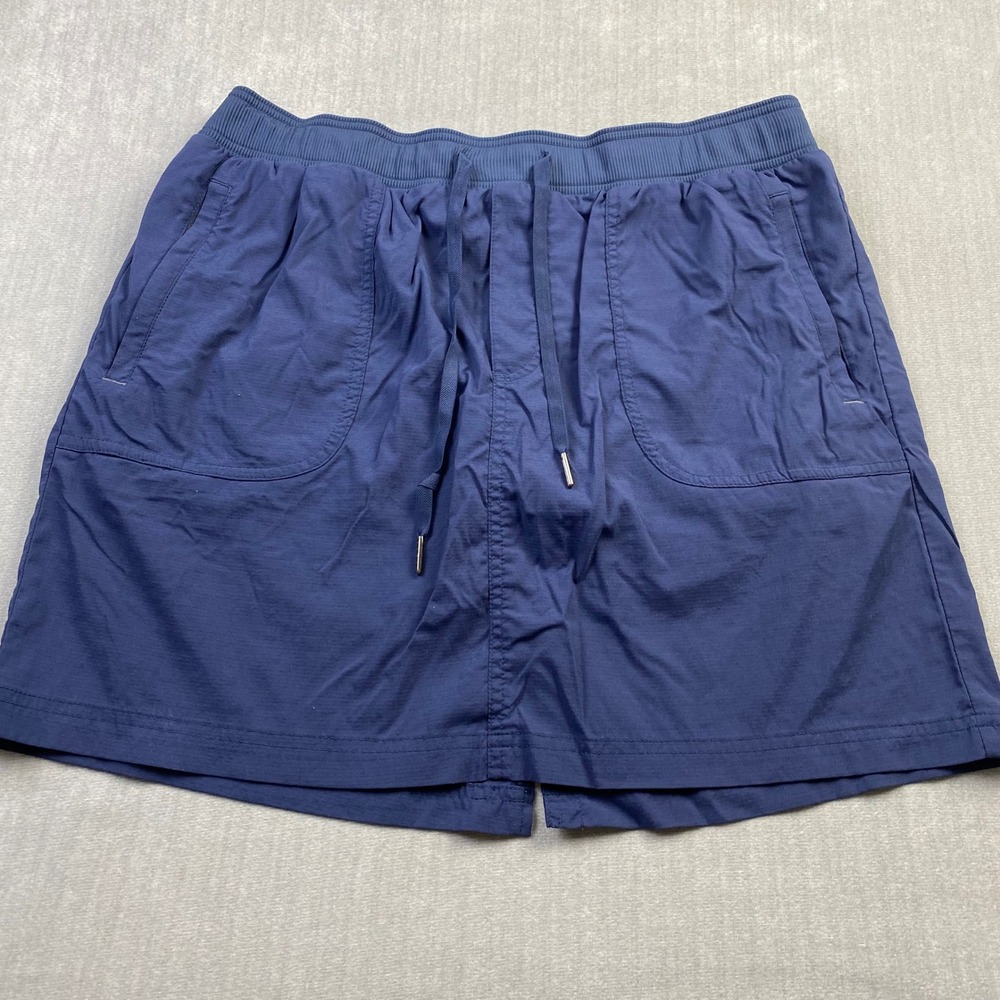 LL‎ Bean Vista Camp Skort Navy Blue Active Hiking Skirt Large 506780
